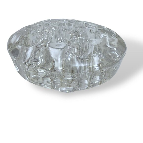 Vintage Glass Floral Frog Clear 3" for Flower Arranging 11 Hole Sections - Picture 3 of 5